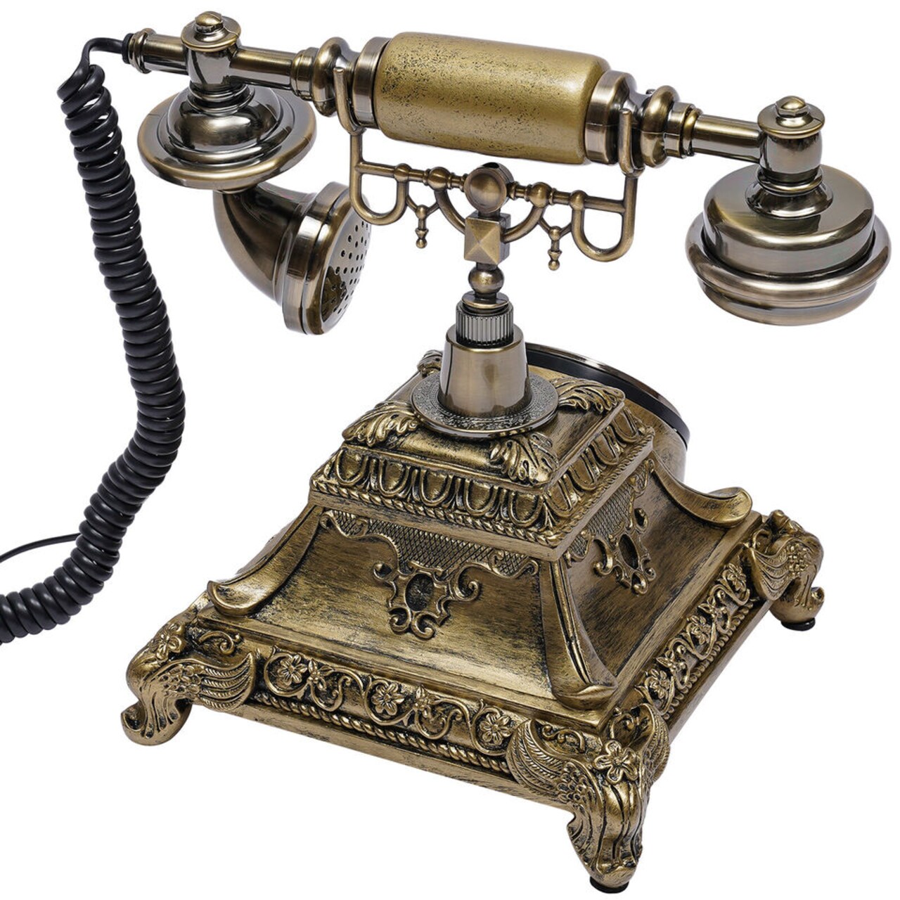 Retro Rotary Phone Vintage Turntable Dial Telephone Old Fashioned Landline Phone